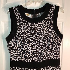 Talbots black and white dress